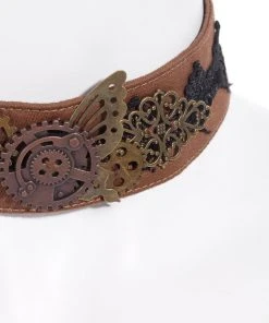 RQBL Mechanical Butterfly Choker Steampunk Jewellery