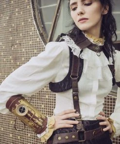 RQBL Steampunk Arm Gauntlet Compass LED All Steampunk Accessories