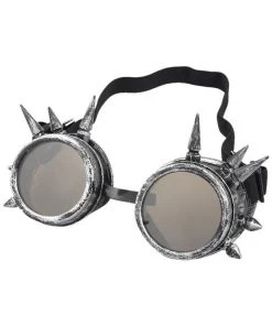 Angel Clothing All Steampunk Accessories Steampunk Spike Goggles Antique Silver