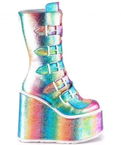 Demonia SWING 230 Boots Rainbow Ladies Fetish Boots