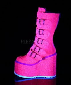 All Footwear Demonia SWING 230G Boots Pink