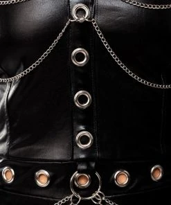 Saresia Flared Wetlook Dress Ladies Fetish Clothing