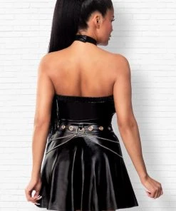 Saresia Flared Wetlook Dress Ladies Fetish Clothing