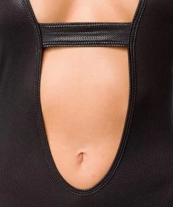 Saresia Body Set Black Wetlook Clothing