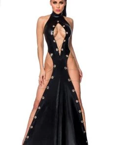 Ladies Fetish Clothing Saresia Wetlook Maxi Dress
