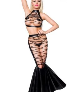 Ladies Fetish Clothing Saresia Wetlook Set