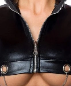 Saresia Dancewear Metal Wetlook Set Ladies Fetish Clothing