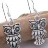 Seventh Sense Silver Owl Earrings All Jewellery