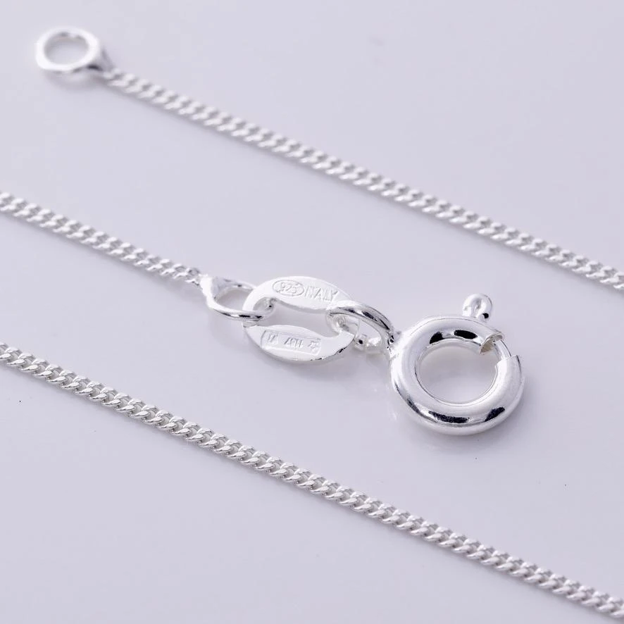 Seventh Sense Silver Curb Chain 20 Inch 5 Seventh Sense Silver Curb Chain 20 Inch