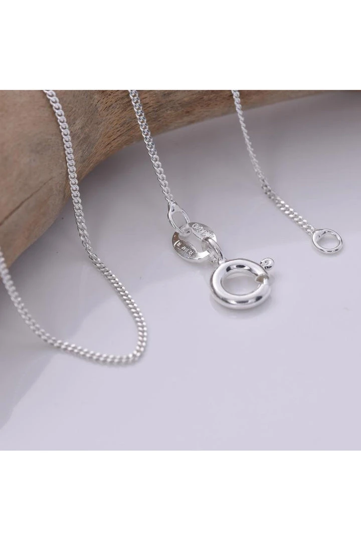 Seventh Sense Silver Curb Chain 20 Inch 3 Seventh Sense Silver Curb Chain 20 Inch