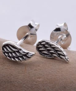 Seventh Sense Angel Stud Earrings Silver
