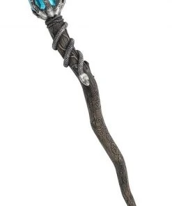 Something Different Silver Claw Wand With Blue Gem