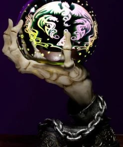 Puckator All Homeware Skeleton Hand LED Metallic Orb
