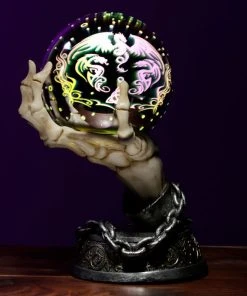 Puckator All Homeware Skeleton Hand LED Metallic Orb