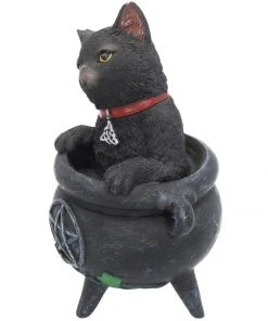 Nemesis Now Smudge Black Cat Cauldron Figurine All Homeware