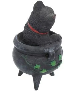 Nemesis Now Smudge Black Cat Cauldron Figurine All Homeware