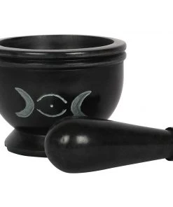 Something Different Soap Stone Triple Moon Pestle And Mortar