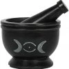 Something Different Soap Stone Triple Moon Pestle And Mortar