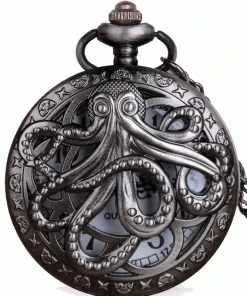 Pocketwatches Steampunk Gunmetal Octopus Pocket Watch