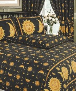 My Home Sun And Moon Curtains Black Bedroom