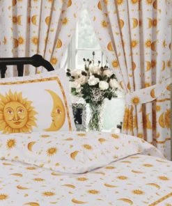 My Home Sun And Moon Duvet White Bedroom