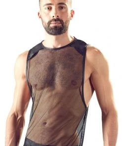 Mens Fetish Clothing Svenjoyment Mens Net Shirt