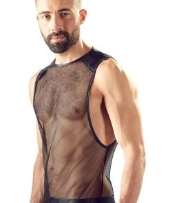Mens Fetish Clothing Svenjoyment Mens Net Shirt