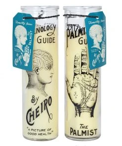 Something Different Phrenology Glass Candle Set 2 Steampunk Homeware