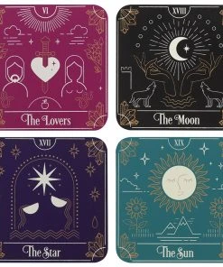 Something Different Tarot Card Coaster Set
