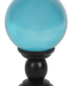 Something Different Teal Crystal Ball On Stand Large