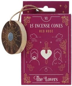 Something Different The Lovers Red Rose Tarot Incense Cones