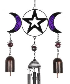 Something Different Garden Triple Moon Windchime With Bells
