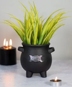 Something Different Garden Triple Moon Cauldron Plant Pot 9 Something Different Garden Triple Moon Cauldron Plant Pot