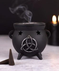Something Different Triquetra Cauldron Incense Cone Holder All Homeware