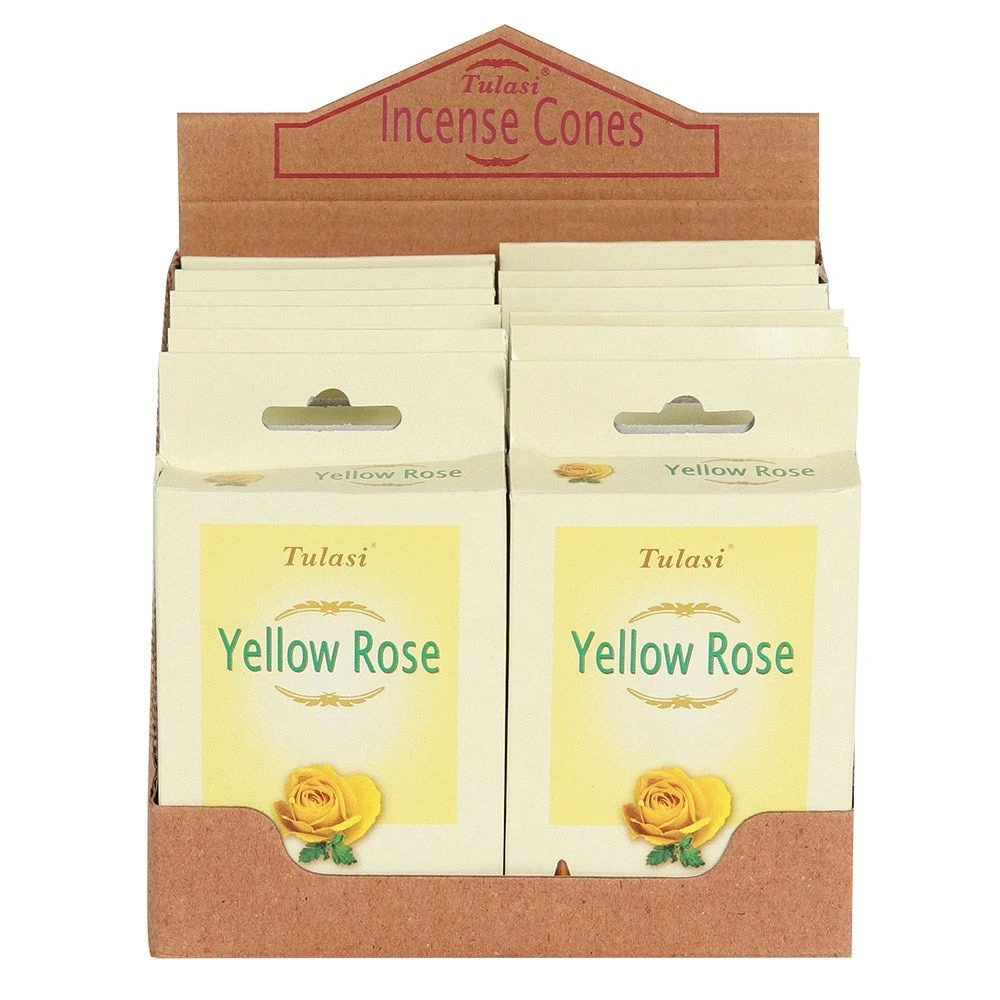 Something Different All Homeware Tulasi Yellow Rose Incense Cones 5 Something Different All Homeware Tulasi Yellow Rose Incense Cones