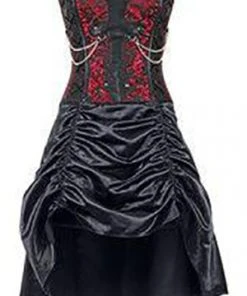 VG London Red Brocade Gothic Cross Corset Dress XL Ladies Gothic Clothing