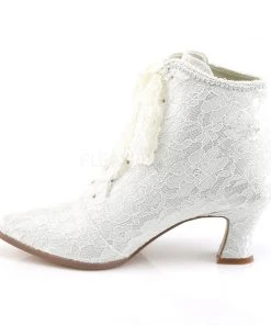 Fabulicious Victorian 30 Boots Ivory Steampunk Boots