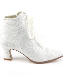 Fabulicious Victorian 30 Boots Ivory Steampunk Boots