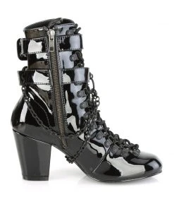 Demonia VIVIKA 128 Boots Patent Gothic Boots