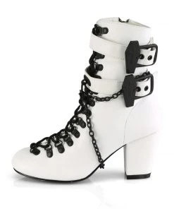 Demonia VIVIKA 128 White Boots All Footwear