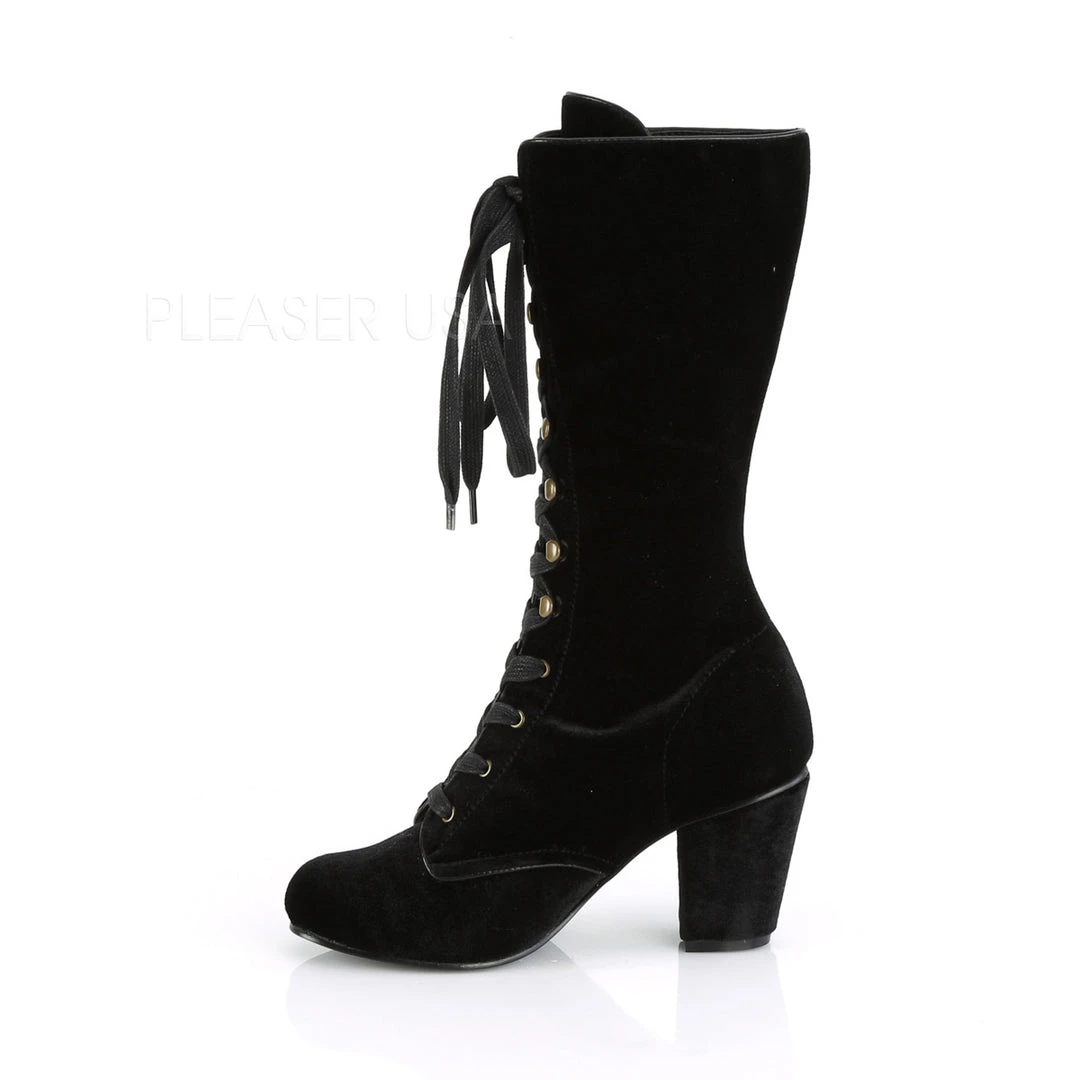 Demonia VIVIKA-205 Boots Velvet Gothic Boots 6 Demonia VIVIKA-205 Boots Velvet Gothic Boots