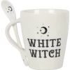 Something Different Kitchen White Witch Mug And Spoon Set
