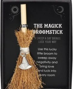 Something Different All Homeware Witch Hat Mini Magick Broomstick