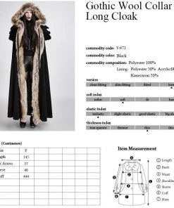 Punk Rave Winterfell Cloak Black Ladies