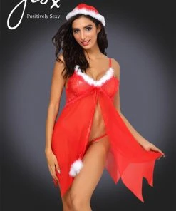 Chemises, Nightwear YesX Babydoll Christmas Lingerie Set
