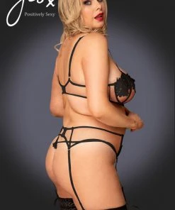 YesX Plus Size Black Lingerie Set