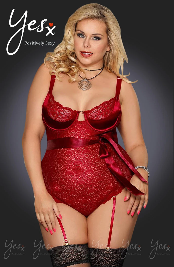 YesX Plus Size Red Body Body, Bodysuits, Teddies 4 YesX Plus Size Red Body Body, Bodysuits, Teddies