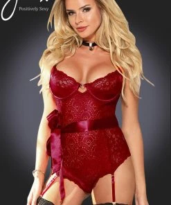 YesX Red Body Body, Bodysuits, Teddies