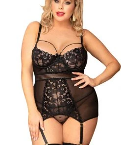 YesX Plus Size Floral Lace Chemise 12 YesX Plus Size Floral Lace Chemise