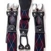Banned Rockabilly Braces Burgundy Mens Steampunk Clothing